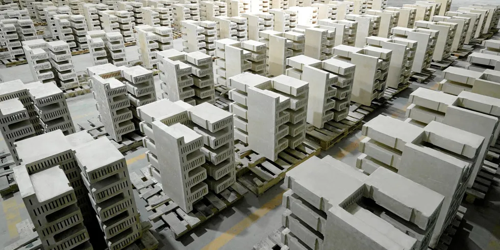 The bricks that are used for Rondo Energy batteries.