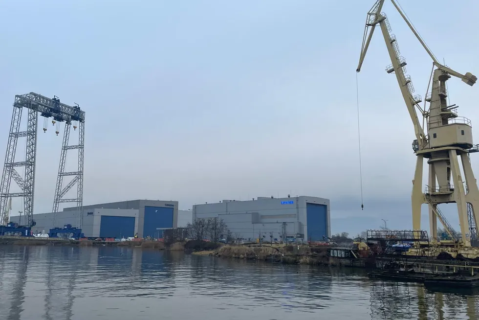 Vestas nacelle factory in Szczecin harbour