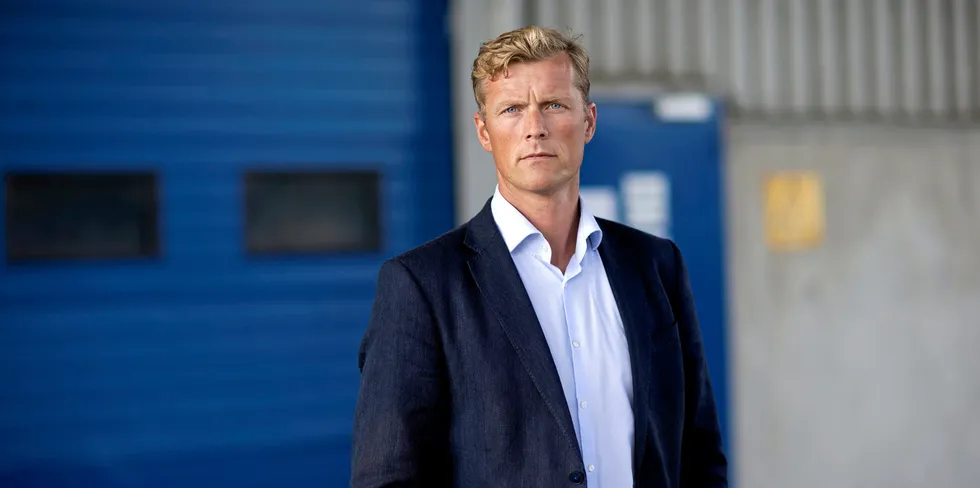 Fredrikstad Seafoods CEO Bernt Olav Rottingsnes. The company developed the first land-based salmon farming facility raising salmon to full grow-out size in Norway. But now it's considering yellowtail kingfish as an alternative.