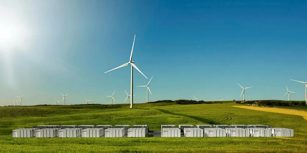 Austrialian wind farm with storage