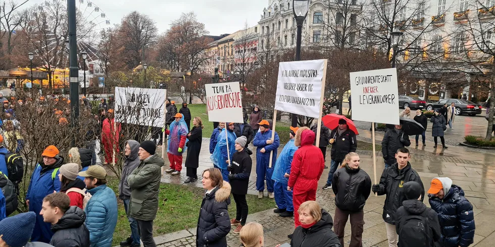 The proposal for a new tax on aquaculture has met strong opposition across Norway, including a demonstration in Oslo in November.
