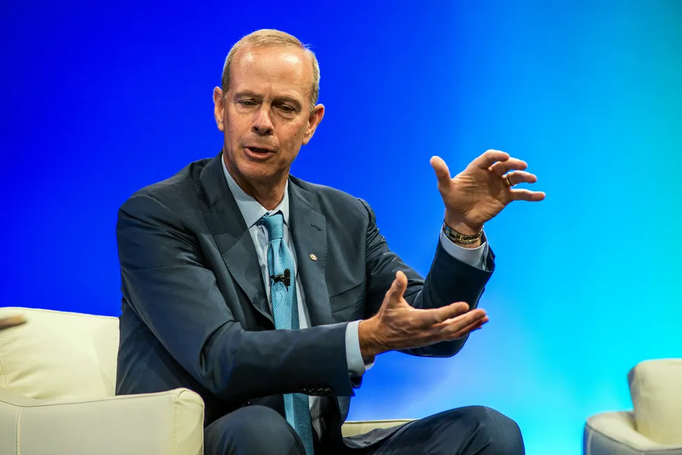 Pay cut: Chevron chief executive Mike Wirth