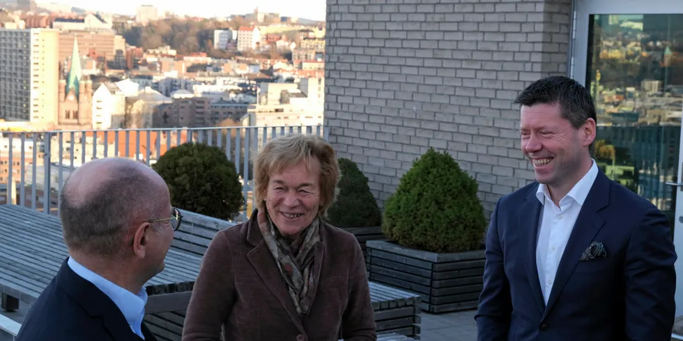 DNB's seafood team leaders (left to right) Dag Sletmo, Anne Hvistendahl and Per Even Hauge.