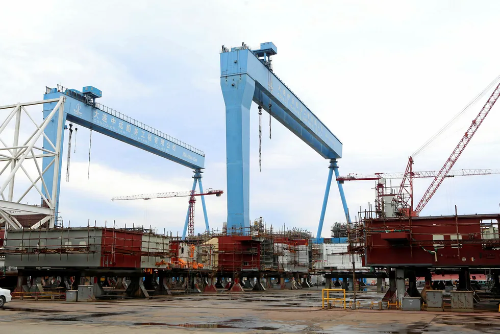 Success story: Out of 12 FPSOs being built or converted in China, five have been awarded to Cosco
