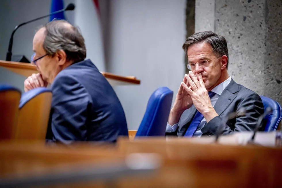 Decisions: Dutch Prime Minister Mark Rutte (right) and State Secretary for Mining Hans Vijlbrief.