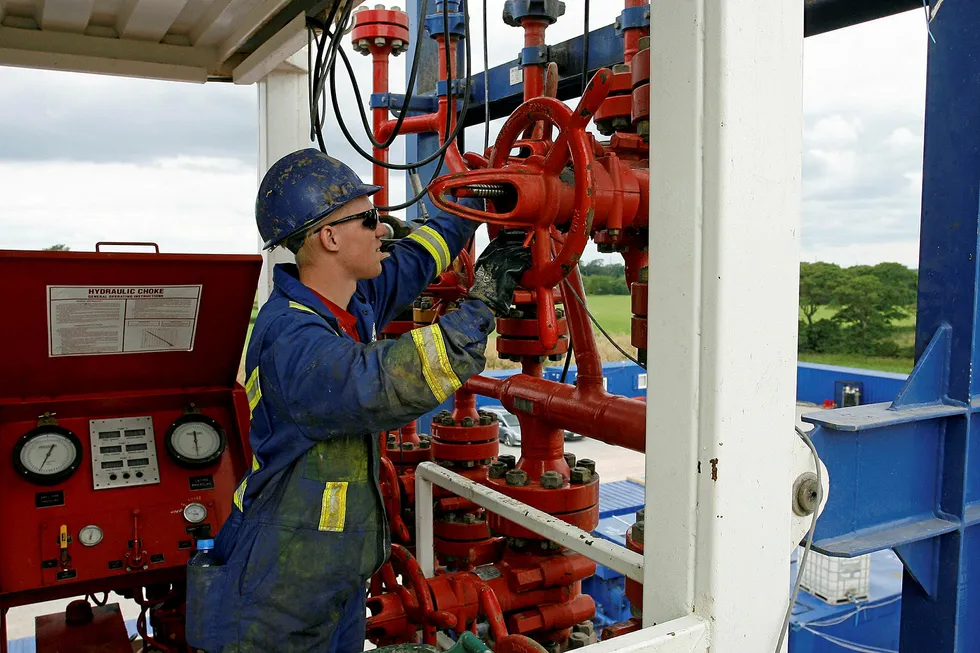 Exploration work: a Cuadrilla Resouces employee on site