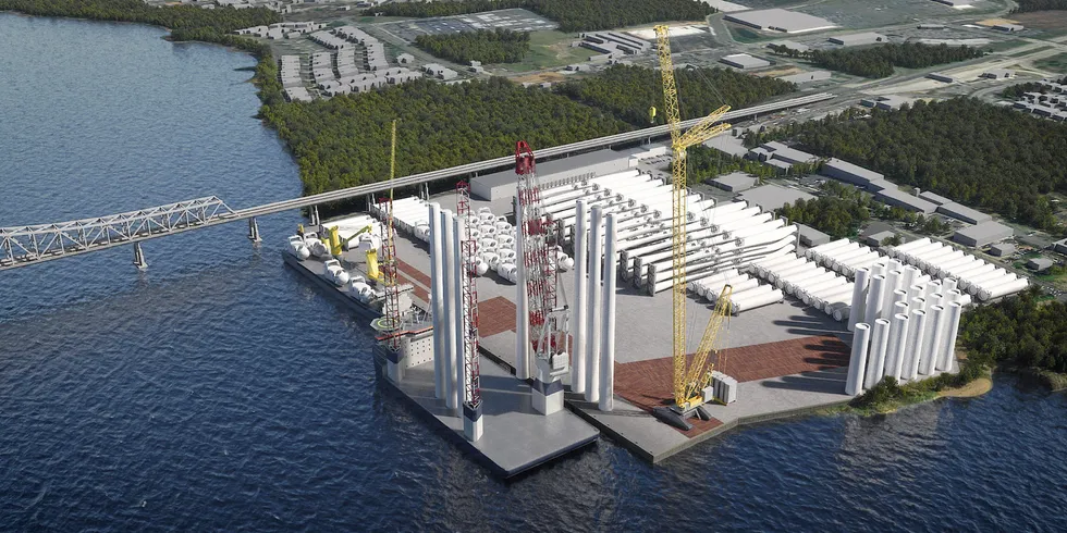 Artist rendering of the Arthur Kill Terminal.