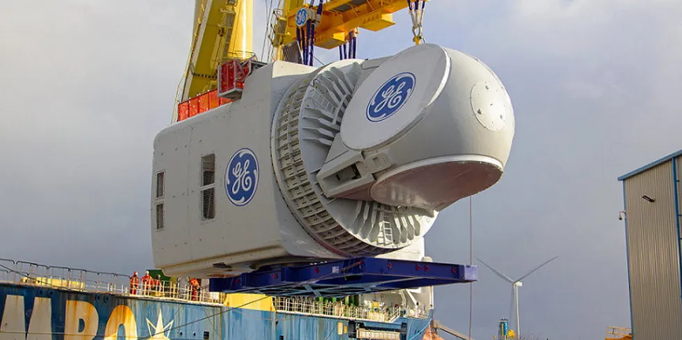 The Haliade-X nacelle at the UK's Offshore Renewable Energy Catapult.