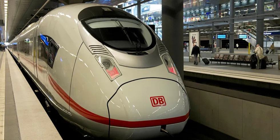High speed rail train ICE of German Rail (DB)