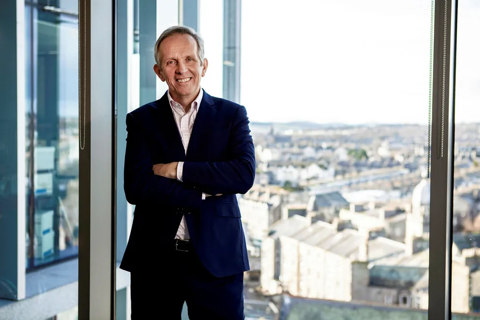 An artist of the floating world: Verus Petroleum chief executive Alan Curran in his office overlooking Aberdeen