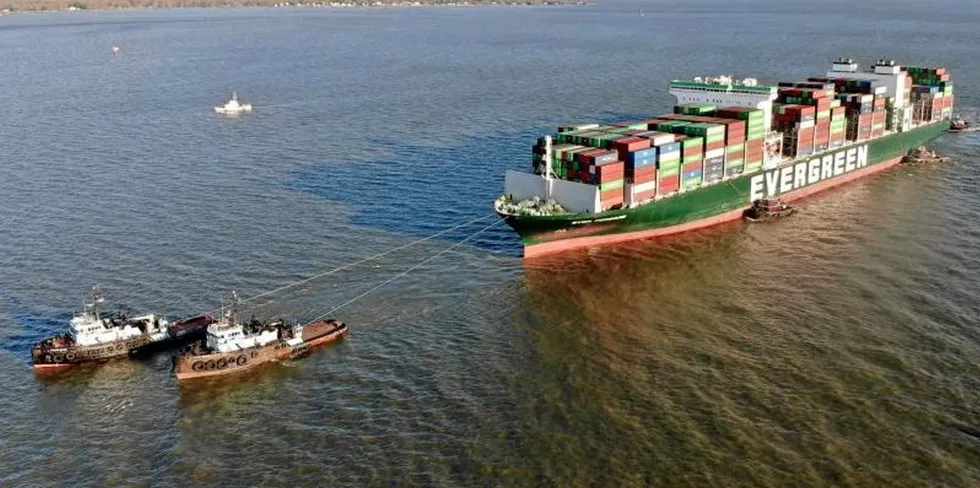The Ever Forward grounded off Baltimore for 35 days in 2022.
