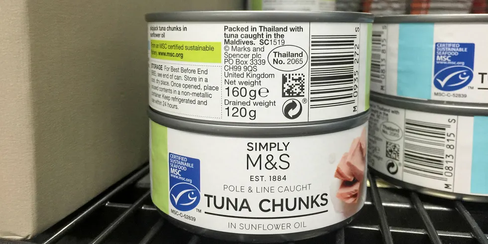 Western Pacific tuna at M&S.