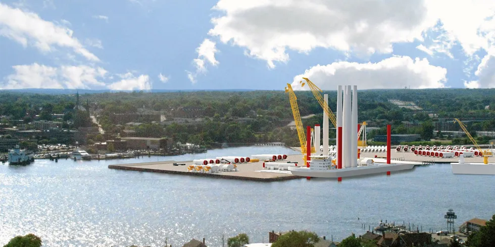 Artists rendering of the redeveloped State Pier in New London, CT.