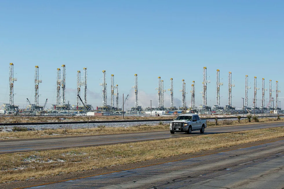 Rig count: down by 128 year-over-year