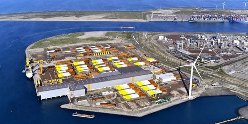 Part of the Maasvlakte 2 terminal in Rotterdam
