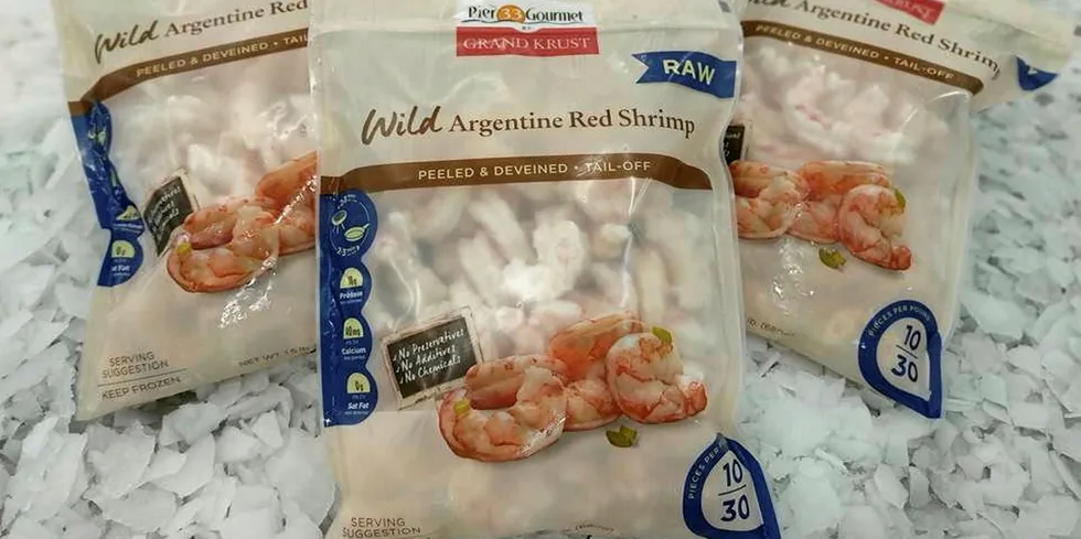 Camanchaca Pier 33 Argentinian red shrimp.