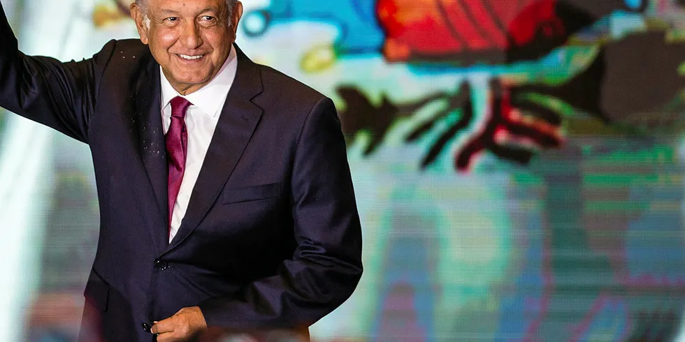 President Andrés Manuel López Obrador (AMLO) celebrating his election victory in July last year