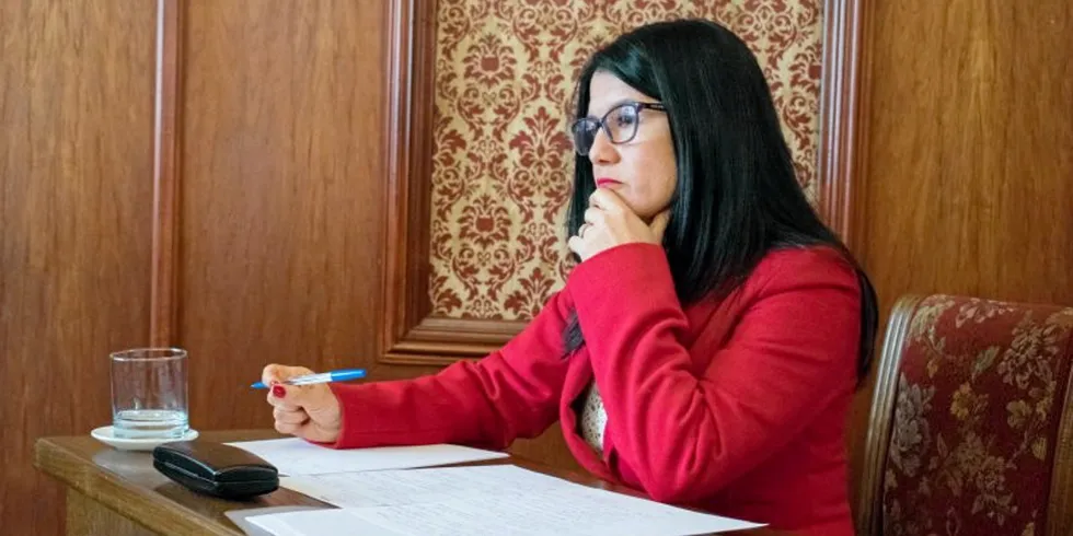 Jessica Fuentes Olmos, acting director of Chile's fisheries and aquaculture agency Sernapesca.
