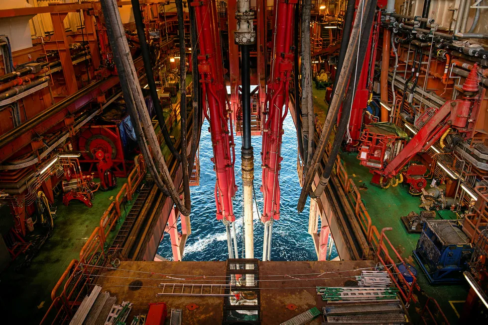Drilling effort: moonpool of West Hercules