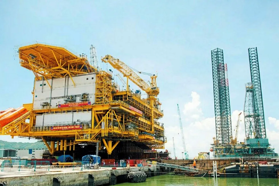 Vietnamese yard: PTSC M&C has built many platforms at its Vung Tau yard including the Bien Dong topsides