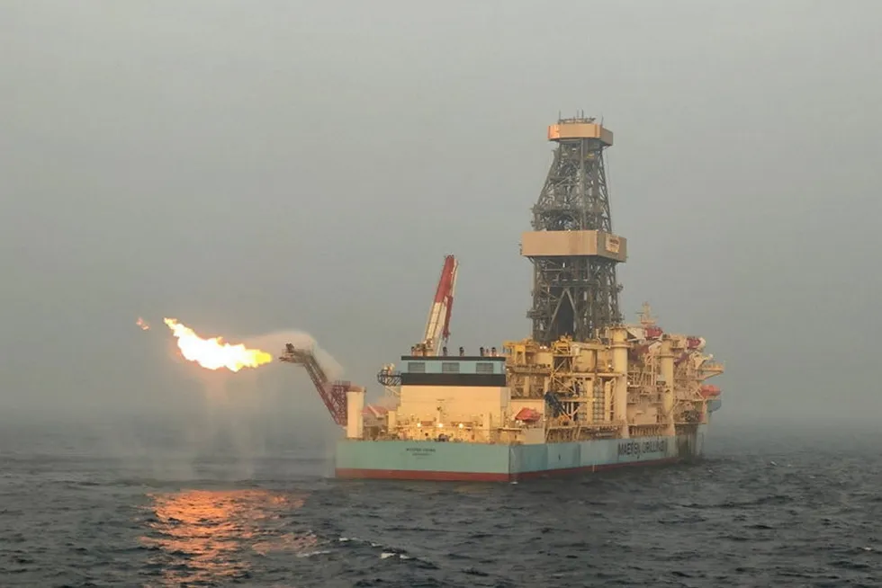 On call: the Maersk Viking working offshore Myanmar on a previous assignment