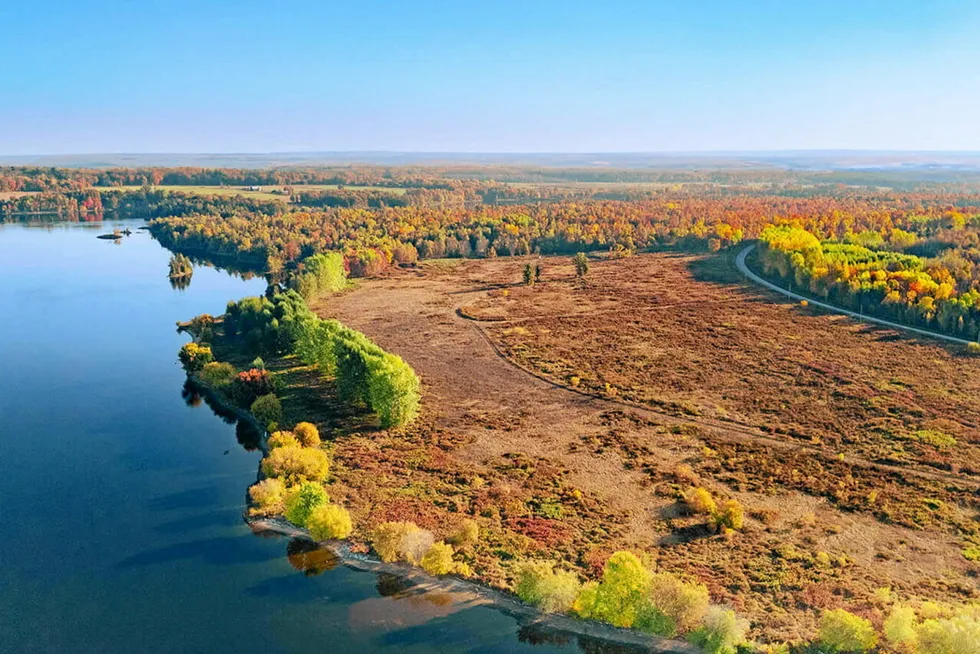 The company is located at the site of a dismantled paper mill in eastern Canada.
