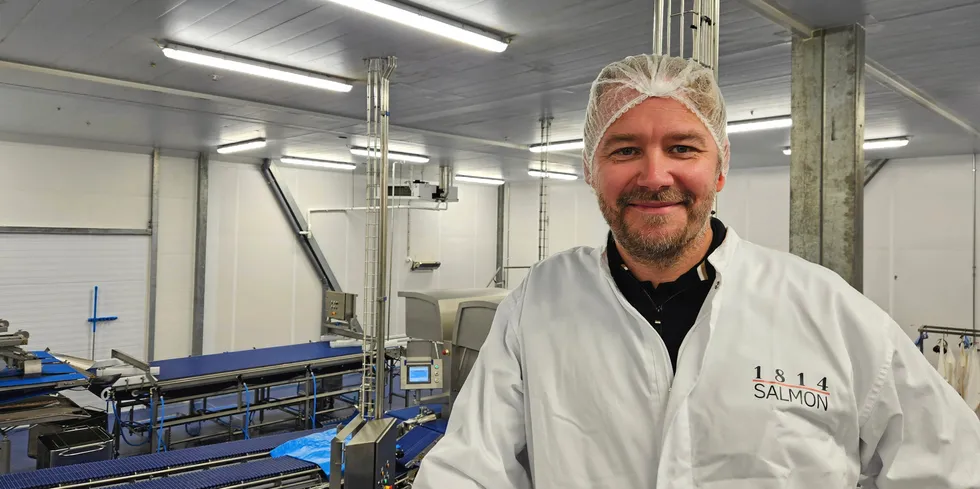 Alf-Goran Knutsen is managing director of Kvaroy Fish Farming, and co-owner and chairman of 1814 Salmon in Eidsvoll. "It is Norway's most flexible processing plant," he says.