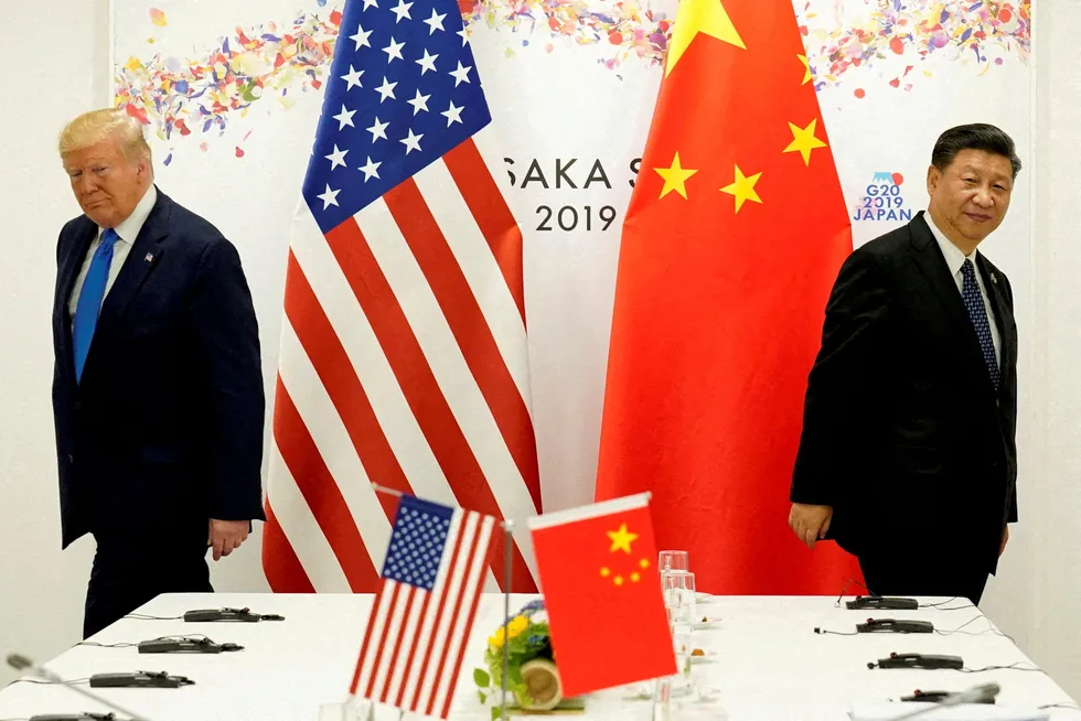 US President Donald Trump (left) and China's President Xi Jinping (right) met during the G20 leaders summit in Osaka, Japan, in 2019.