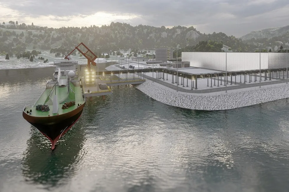 Taking shape: an illustration of the Project Errai onshore carbon dioxide terminal.