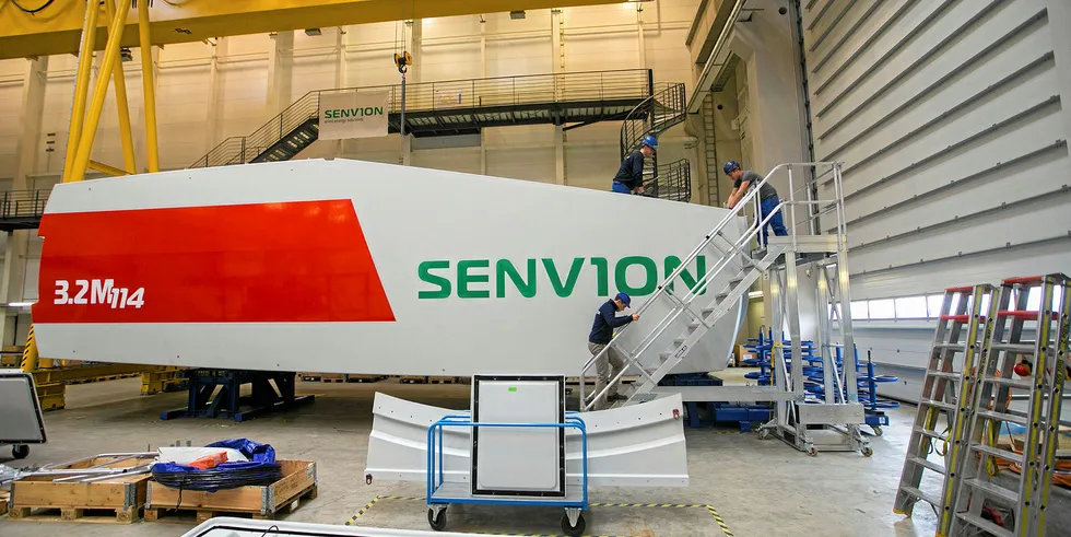 turbine assembly at Senvion plant