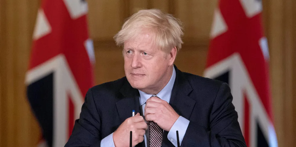 Outgoing Prime Minister Boris Johnson pledged to arrange ministerial meetings but appeared to garble part of his answer to a lawmaker on the impacts of the 35 percent Russian whitefish tariff.
