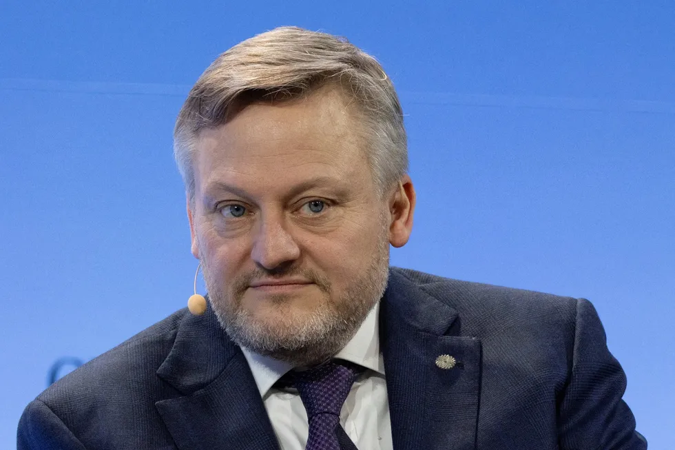 BP chief executiv Murray Auchincloss at CERAWeek in Houston, Texas, US, on 11 March.