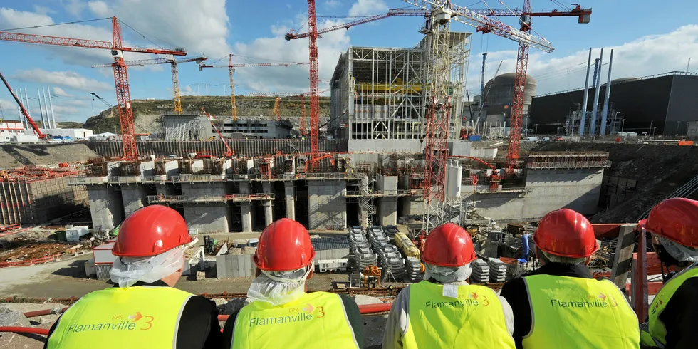 A photo from 2009 of the construction of the Flamanville 3 reactor in France, which is not due to be completed until 2020, more than three times over budget.