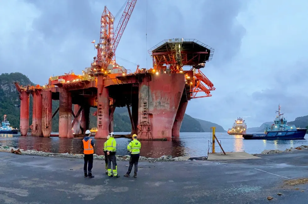 Dolphin Drilling's semi-submersible rig Borgland Dolphin.