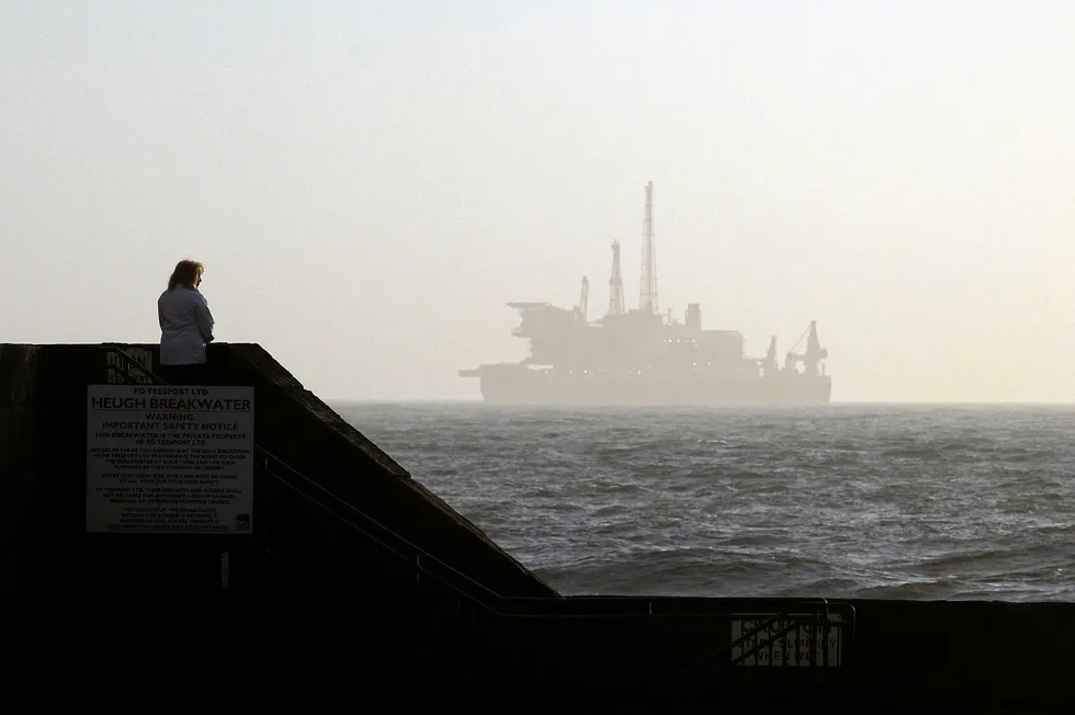 Old and new: the Brent Delta topsides head to the River Tees for dismantling in 2017. Locals in a UK unemployment blackspot see hope from a decarbonisation hub