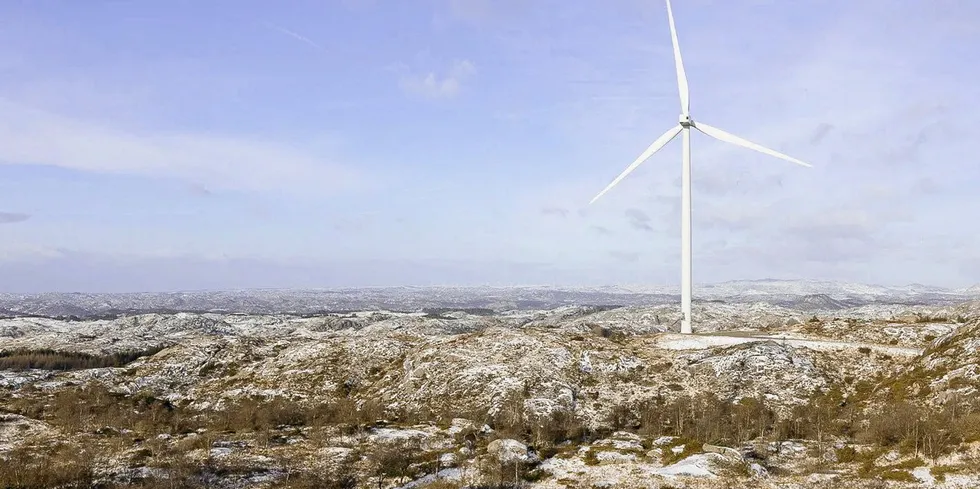 The Egersund wind farm in Norway, with which Stegra supplier Axpo has a long-term power purchase agreement