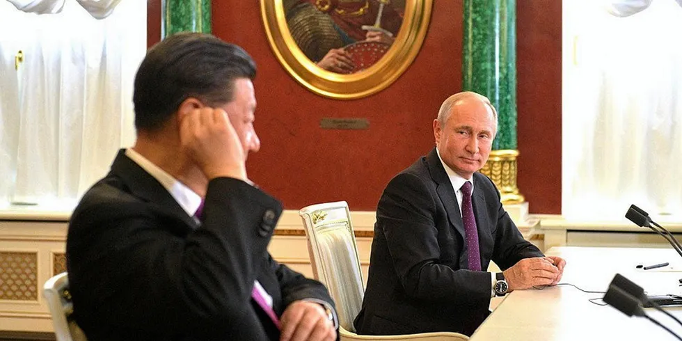 . People's Republic of China President Xi Jinping and Russian President Vladimir Putin.
