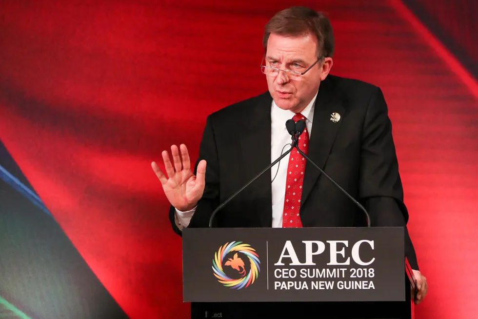 Drilling: ExxonMobil senior vice president Neil Chapman.