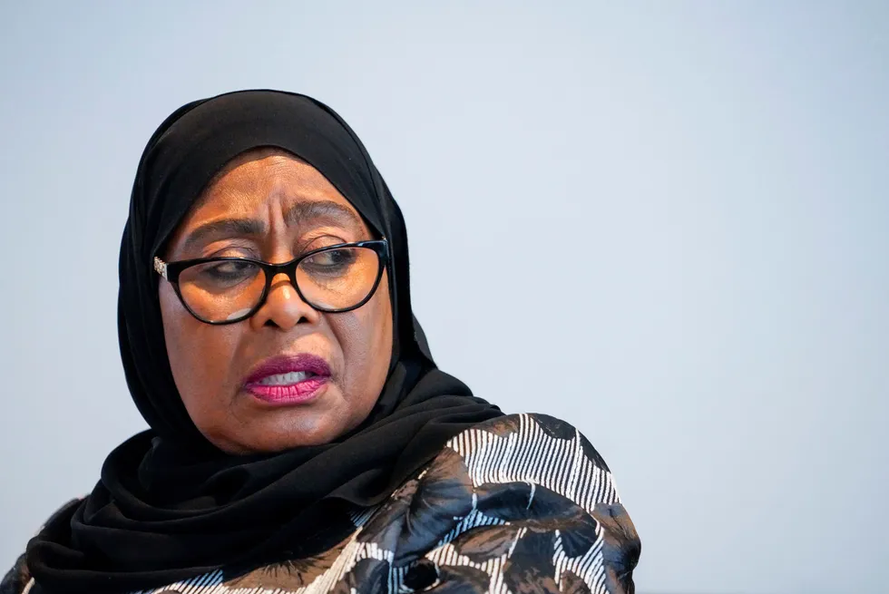 Tanzania President Samia Suluhu Hassan.