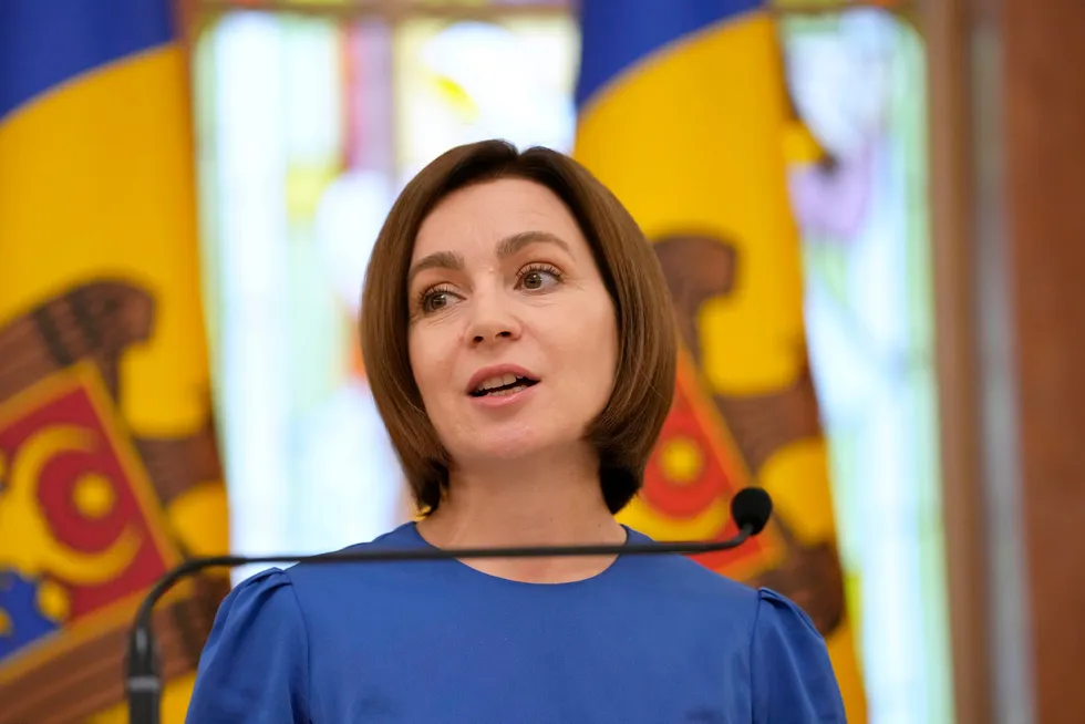 Russia gas plays: Moldova President Maia Sandu.