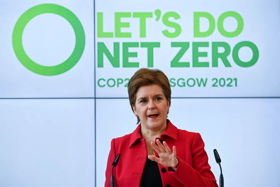 Scotland's First Minister Nicola Sturgeon delivers her keynote speech at Strathclyde University this week