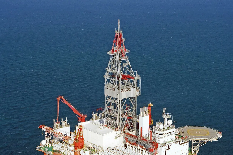 Seadrill semi-submersible West Aquarius. Taken from Seadrill website November 09. Photo: SEADRILL