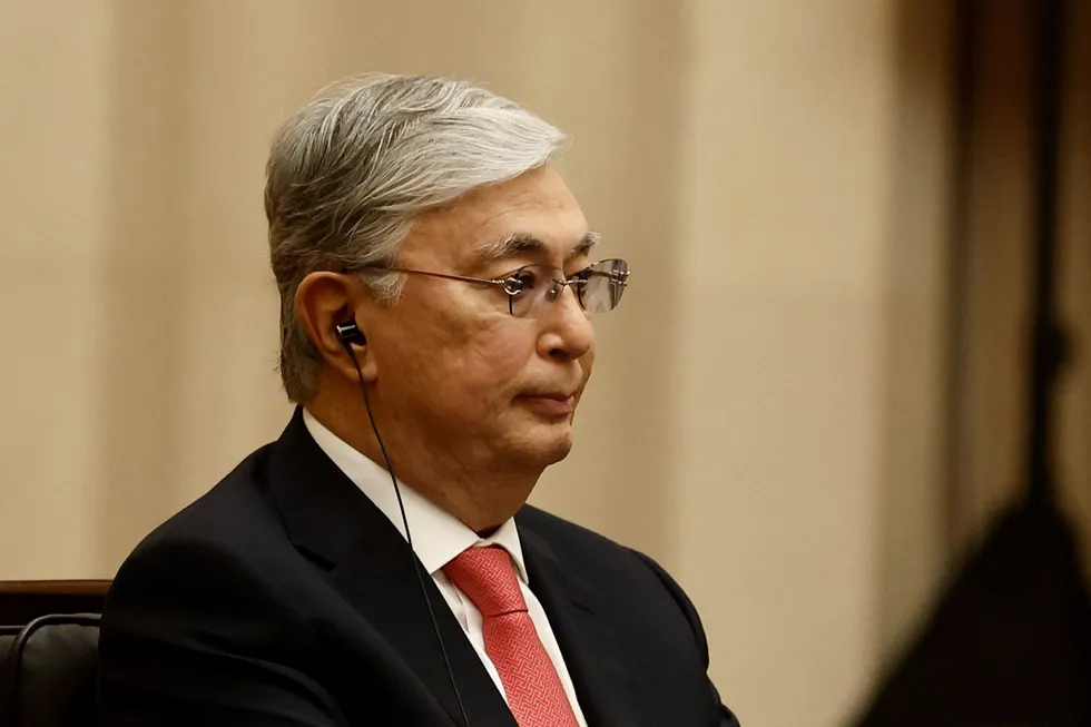 Kazakhstan's President Kassym-Jomart Tokayev