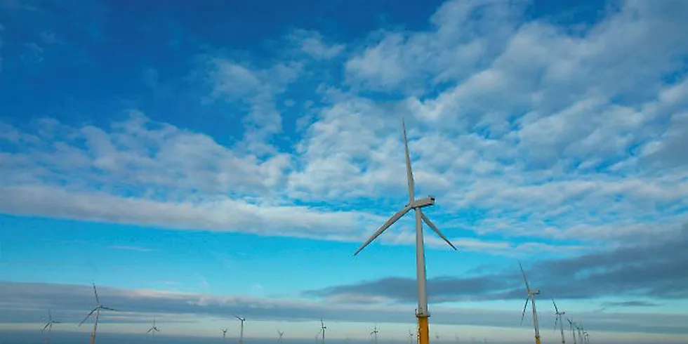 The Lynn and Inner Dowsing offshore wind farms, which are now partly owned by the Green Investment Bank. Photo: Centrica