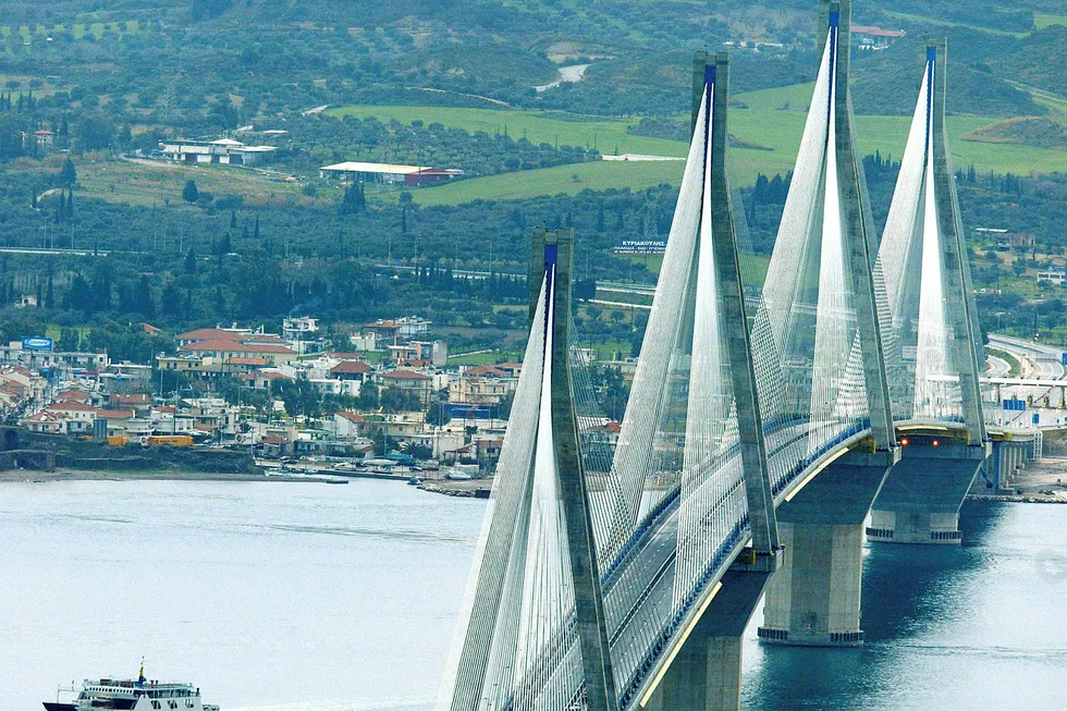 Route: Across the Gulf of Patras from the Peloponnese to mainland Greece, the pipeline diameter is forecast to be 42 inches