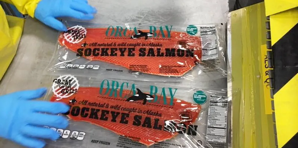 . orca bay wild salmon alaska.