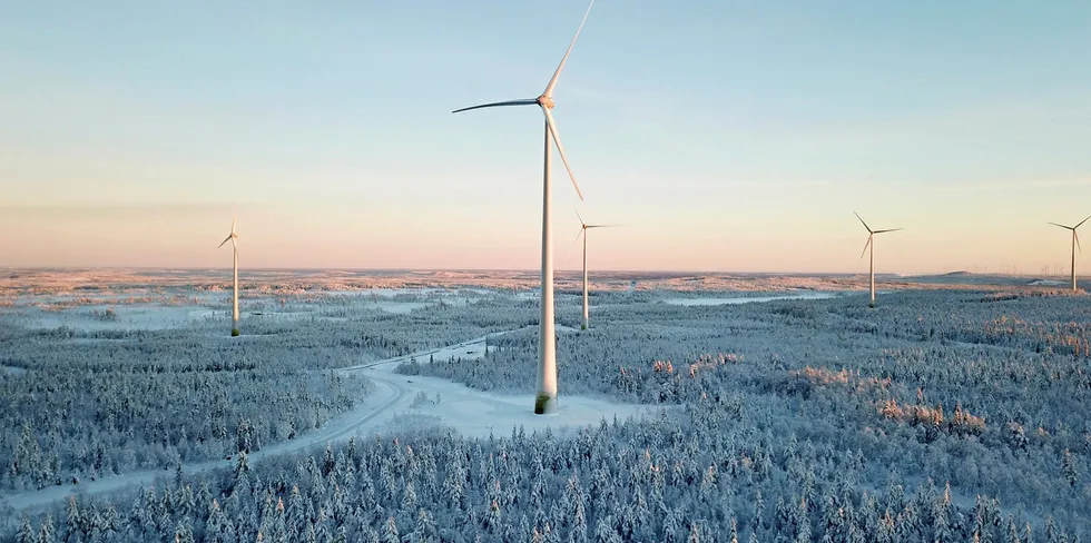Erträsk sub-project of Markbygden wind complex in Sweden.