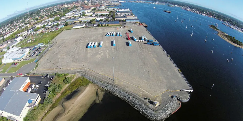 New Bedford's Marine Commerce Terminal, in southern Massachusetts, is still waiting for its first big job in the offshore wind market. (Photo: Massachusetts Clean Energy Center.)