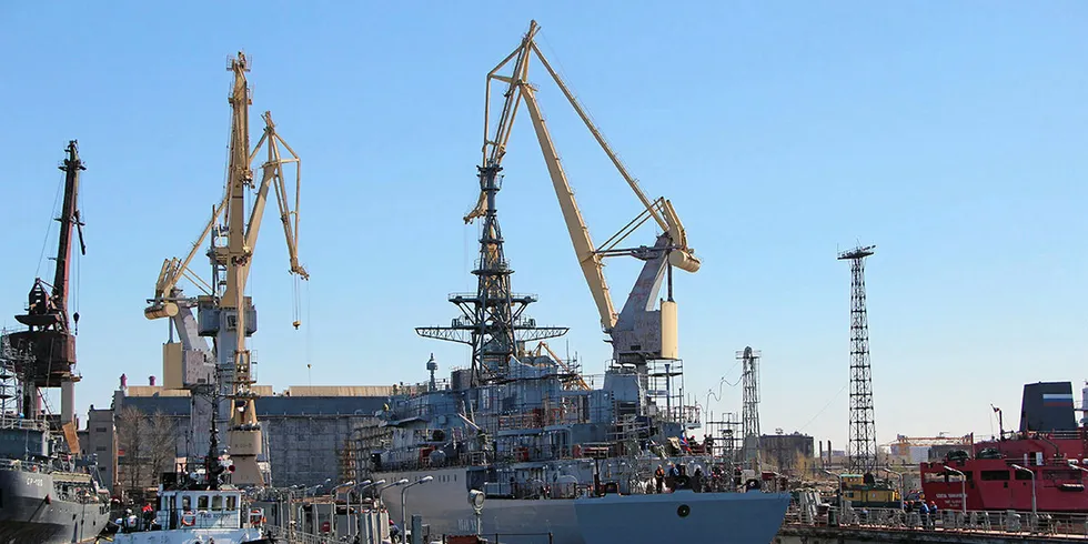 Severnaya Verf Shipyard, Russia.