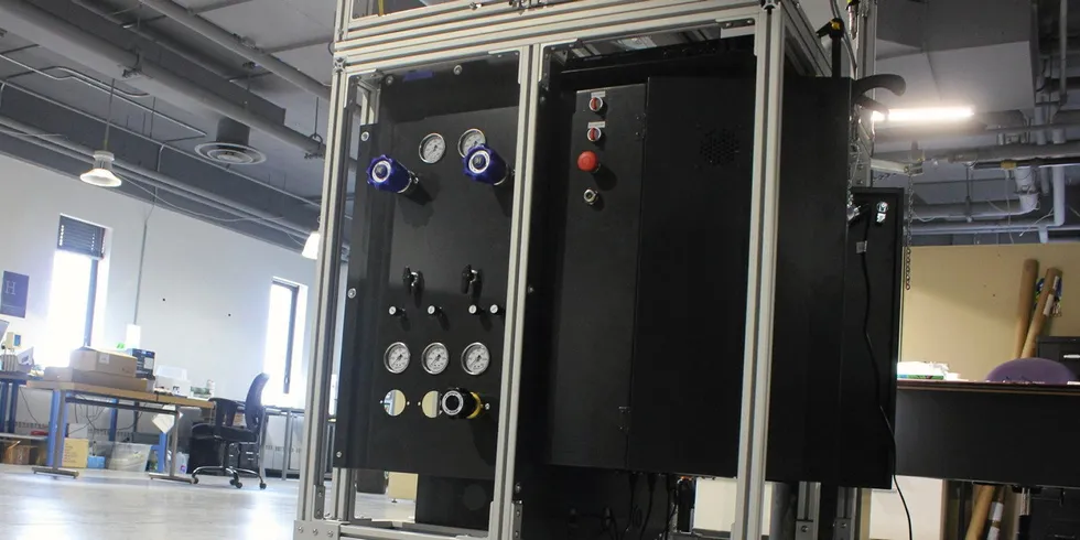 . Advanced Ionics' Symbiotic electrolyser in the laboratory.